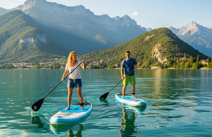 Stand up paddle sur le lac d'Annecy