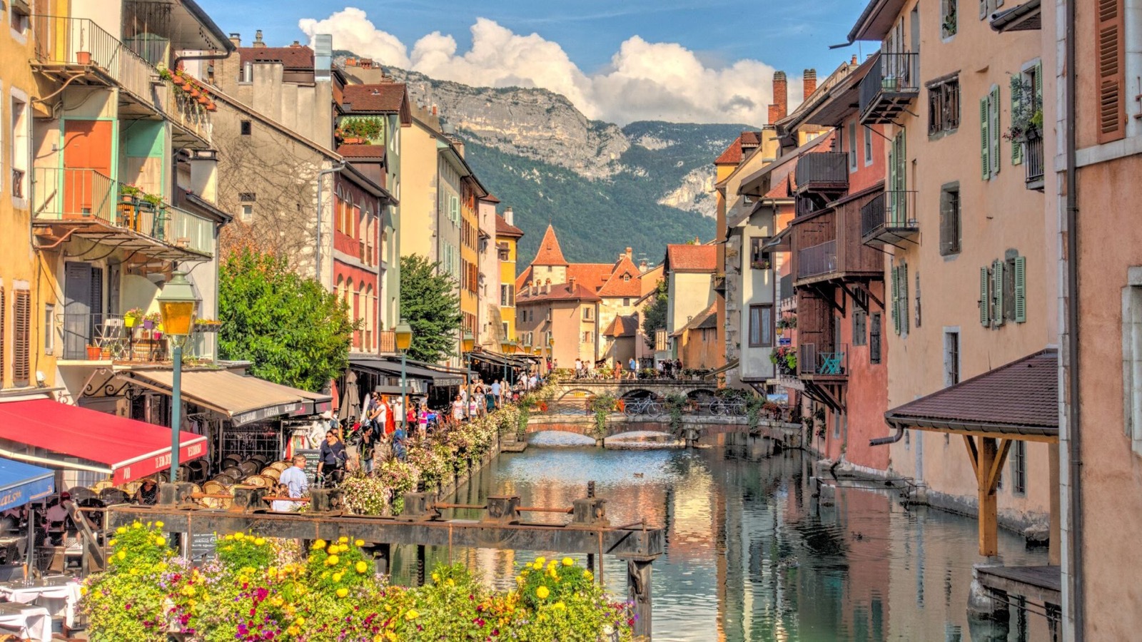 Annecy, la vieille ville et le canal du Thiou